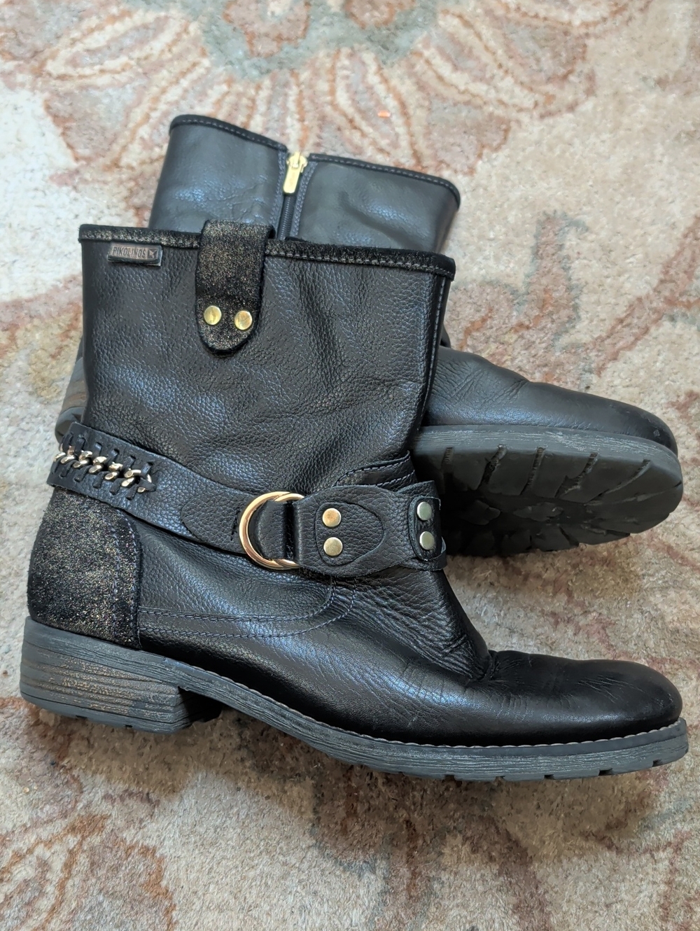 Pikolinos Monza Harness Black Gold Boots